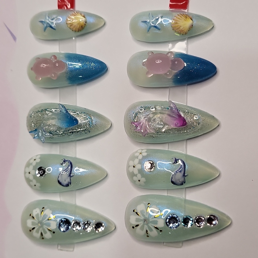 💋Floral and Beach Nail Art Set